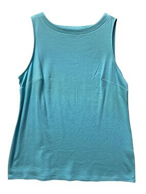 Croft & Barrow Womens Plus  0X Aqua Classic Tank Top Sleeveless
